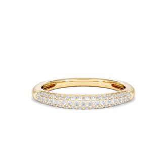 The Diamond Store Lab Diamond Micro Pave Half Eternity Ring 0.30ct in 9k Gold
