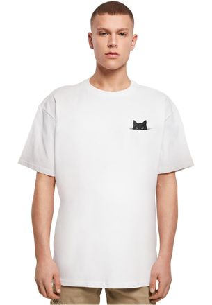 Merchcode Merchcode Mens Mp0008980-halloween-Cat Tee T-Shirt, White, M