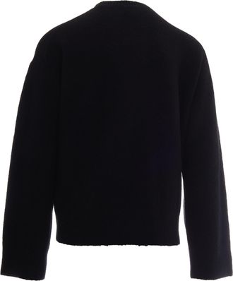 Represent Mens Crewneck Jumper Black Suri Alpaca Jumpers Sweater