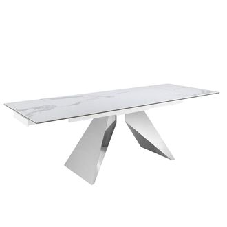 Angel Cerd&aacute; Mesa comedor extensible rectangular m&aacute;rmol porcel&aacute;nico