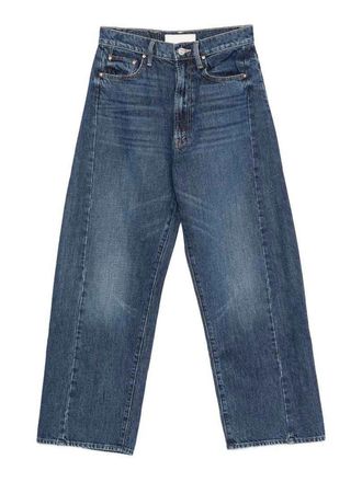 Mother Blue The Half Pipe Ankle Barrel Jeans