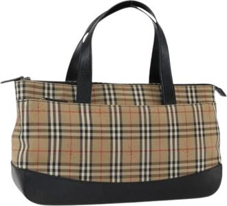 Burberry Pre-owned Handbags, female, Brown, Size: ONE SIZE Pre-owned Vintage Canvas Handbag