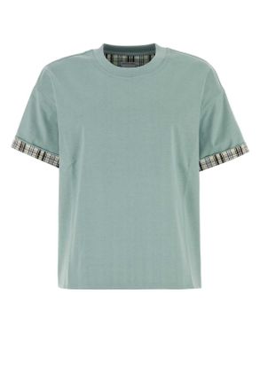 【関税&送料込】Bottega Veneta Cream Cotton T-Shirt Bottega Veneta: Blue Double Layer T-Shirt | SSENSE Canada