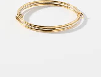 Simons Womens Delicate hoop triple bracelet