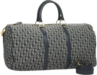 Dior Pre-owned Trotter Canvas Boston Bag - - Pre-owned - Donna - Blu - ONE SIZE