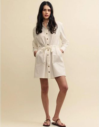 Nobody's Child Womens Mia Mini Dress - Cream - Size: 12
