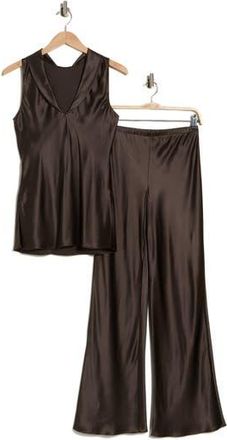Reformation Angela Silk Two-Piece Set in Black Pearl at Nordstrom Rack, Size X-Small