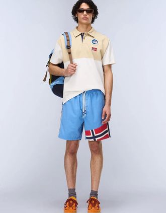 Napapijri Mens Napapijri Reflect Swimming Shorts - Blue - Size: 39/38/32