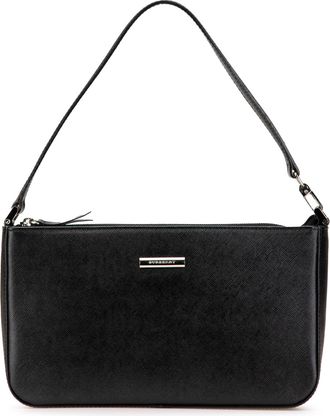 Burberry Pre-owned Womens Small Leather Shoulder Bag - Black - One Size