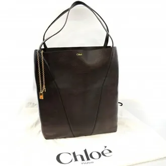 Chlo&eacute; Brown Leather Tote Bag (Pre-Owned)