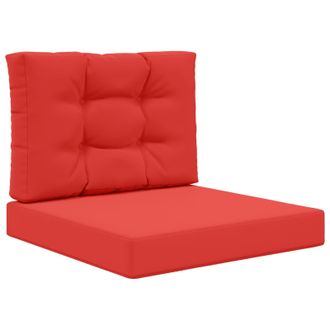 vidaXL Coj&iacute;n Para Sof&aacute; De Exterior 2 Pcs Rojo Poli&eacute;ster Vidaxl