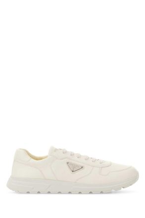 Prada White Solid Sneakers