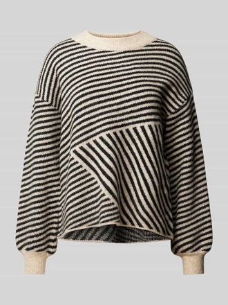 Kaffe Strickpullover mit überschnittenen Schultern Modell Averana in Sand, Größe XS