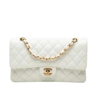 Chanel Pre-owned Classic Double Flap Schoudertas - Dames - Pre-owned - Wit - Maat: ONE Size Leer