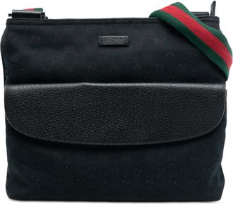 Gucci Pre-owned Womens Gg Canvas Web Crossbody - Black Textile - One Size