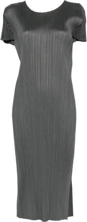 Pleats Please Issey Miyake Abito plissettato a maniche corte - Verde