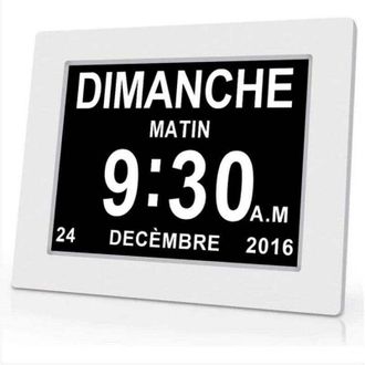 OEM Reloj Digital One Piece De 7 Pulgadas Con Calendario, Fecha Y Hora, Reloj Para Padres Con Alzheimer, Recordatorio De Medicamentos Para Abuelos Y Ni&ntilde;os