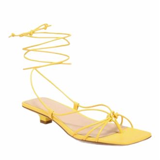 Veronica Beard Womens Tie Foley Heels In Pineapple