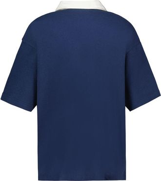 Kenzo Mens Gots Varsity Relax Polo - Kenzo Cotton Blue Ready-To-Wear T-Shirts