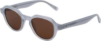 Retro Superfuture Lichtblauwe Zonnebril Voce Stijl - Heren - Zonnebrillen - Blauw - 49 MM - Accessoires