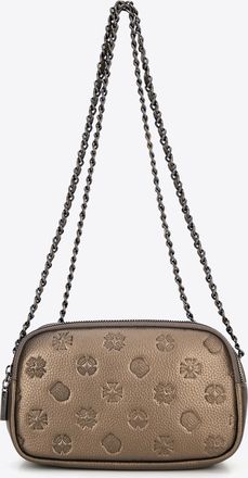 Wittchen Dames Leren Crossbody Tas met Gouden Ketting, Natuurlijk Leer