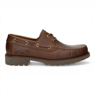 Panama Jack Panama Jack Mens Waterproof Bark Brown Leather Lace-Up Ankle Boots - Boat C5