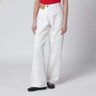 J.W.Anderson Jeans bianco in denim ritorto