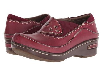 L'Artiste by Spring Step Burbank Womens Clog Shoes Bordeaux : EU 42 (US Womens 10.5-11) M, Leather