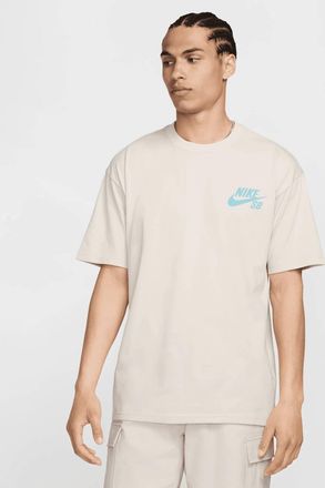 Nike Crewneck Logo T-Shirt In Light Orewood