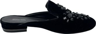 Michael Kors Pre-owned Womens Crystal-Embellished Mules in Black Velvet - Size UK 3.5