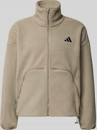 adidas Fleecejacke mit Label-Stitching in Schilf, Größe XXL
