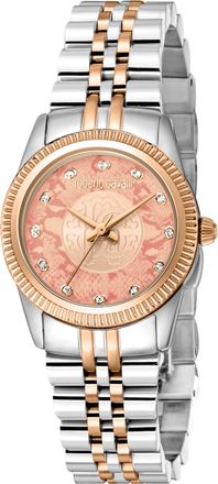 Roberto Cavalli Womens Mini Two Tone Silver & Rose Gold Quartz Watch