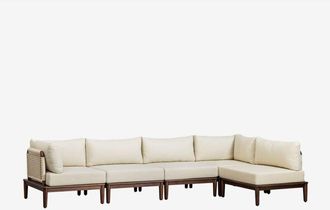 Sklum Sklum - Sof&aacute; Modular De Jard&iacute;n Rinconera De 5 Piezas En Acacia Giulia