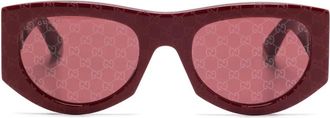 Gucci Occhiali da sole geometrici - Rosso