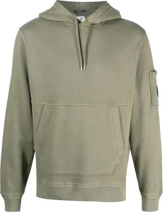 C.P. Company Bronze Green Cotton Fleece Hoodie - Heren - Hoodies - Groen - 2XL - Katoen - Hoodies & sweatvesten