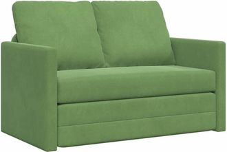 vidaXL Sofá Cama de Piso Verde claro 122 x 70 x 60 cm Terciopelo Vidaxl