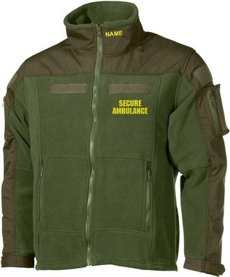 Copytec Combat Fleece Jacket Secure Ambulance Embroidered Paramedic Doctor 36083, olive, L
