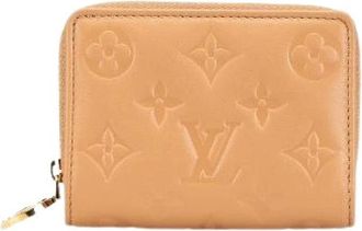 Louis Vuitton Pre-owned Wallets, female, Brown, Size: ONE SIZE Pre-owned Portefeuille Lou Monogram Lamb Leather Wallet