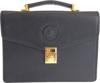 Versace Leather Sunburst Clutch Bag