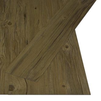 vidaXL Lama De Suelo Autoadhesiva Naturaleza 32 Pcs Marr&oacute;n 4,46 M&sup2; Pvc Vidaxl