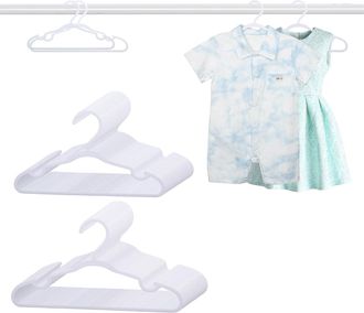 OEM Juego De 60 Perchas Blancas Para Beb&eacute;, De 29 Y 32,8 Cm Cada Una (paquete De 30) - Perchas Antideslizantes Para Beb&eacute;s Y Ni&ntilde;os, De Pl&aacute;stico Resistente P