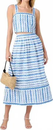 French Connection Structured Taffeta Top In True Blue