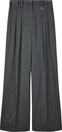 Patrizia Pepe Broeken, Dames, Grijs, XL, Wijde broek