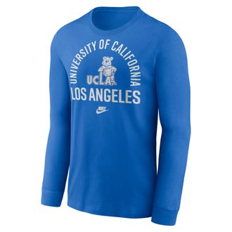 Nike UCLA Legacy Arched Logo Nike Mens College Long-Sleeve T-Shirt in Blue | NKAC44UUCV-0TP