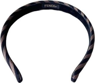 Fendi Pre-owned Accessories, female, Black, Size: ONE SIZE Pre-owned Headband