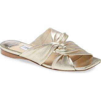 Jimmy Choo London Narisa Twist Slide Sandal in Champagne at Nordstrom, Size 5Us