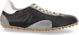 Maison Margiela Black Sprinters Grey Suede Sneakers