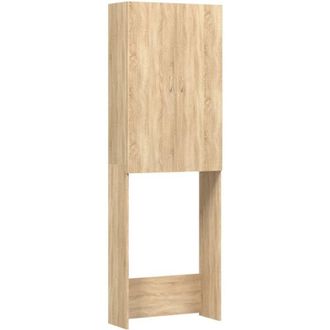 vidaXL Armario de lavadora color roble Sonoma 64x25,5x190 cm vidaXL