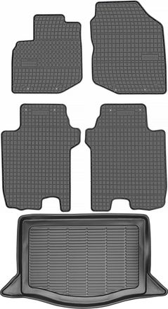 OEM Juego De Alfombrillas De Goma Para Coche Y Alfombrilla Para Maletero Para Honda Jazz Iii Hatchback (2008-2015)