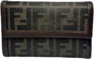 Fendi Pre-owned Vintage Portemonnee - Dames - Vintage Accessoires - Bruin - ONE Size - Leer - Vintage